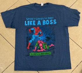 Vintage 90s Marvel Spider-Man “Like a Boss” "Fighting Green Goblin " Men's Large T-shirt