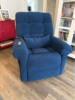 Blue recliner