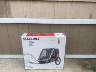 Allen Sports Deluxe Steel 2-Child Bicycle Trailer, T2 Red NEW