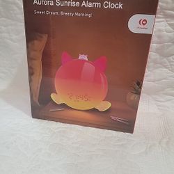 Aurora Sunrise Simulation Alarm Clock Bluetooth Speaker Wake Up Light - New!