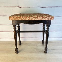 Vintage Upholstered Piano Stool