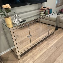 Luxury Mirrored TV stand/storage 