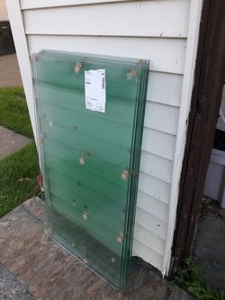 7 pieces of 3/8" plate glass