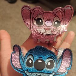 Angel And Stitch Hair Clips New 