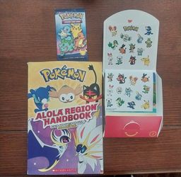 Pokemon manual, stickers,cards