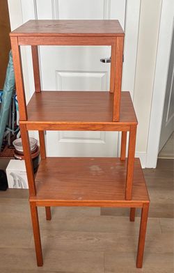 Nesting Tables Set of 3 Wood