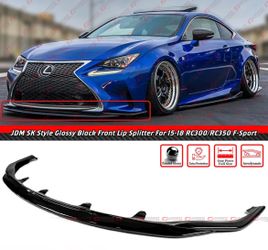 15-18 Lexus RC300 RC350 F-Sport SK Style Gloss Black Front Bumper Lip