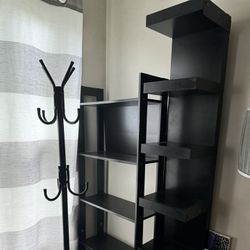Two Shelves And Coat Rack