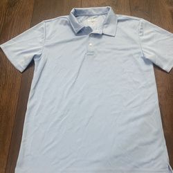 Men’s Light Blue Polo Collar Shirt Size Small #20