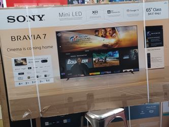 65" Screen mini led smart 4k ultra HDTV by Sony Bravia 7. Original Box SEALED. Financing Available