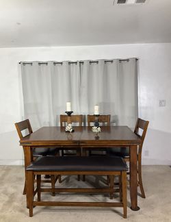 Extendable Dining Table With 6 Chairs 