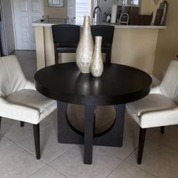 West Elm Solid Wood Dining Table — Free Chairs Included