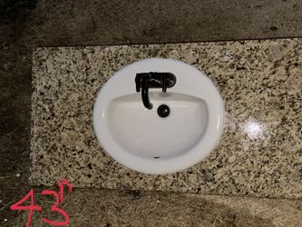 Bathroom Sink With Granite Countertop 43”