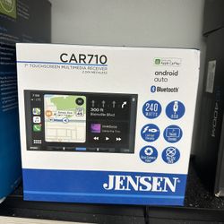 NEW Jensen CAR710 2-DIN Digital Media Car Stereo, Apple CarPlay & Android Auto $220