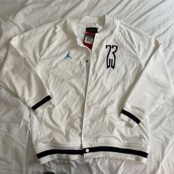 Mens Nike Air Jordan "Last Shot" AQ0616-100 White Mesh Bomber Jacket! Size XL