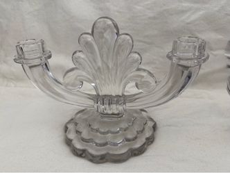 Vintage Crystolite Double Light Candle Holder