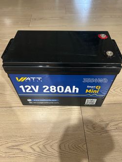 WattCycle 12V 280Ah LiFePO4 Battery Smart Mini