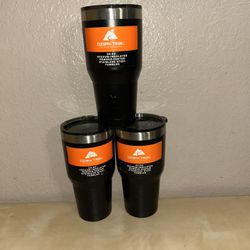 Brand New Set Of 3-30 Ounce Stainless Steel Tumblers 