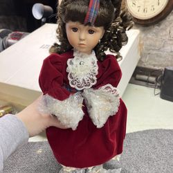 Christmas Porcelain Doll