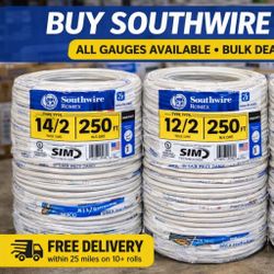 14/2 Romex CHEAP – Bulk Pricing – 250ft Rolls