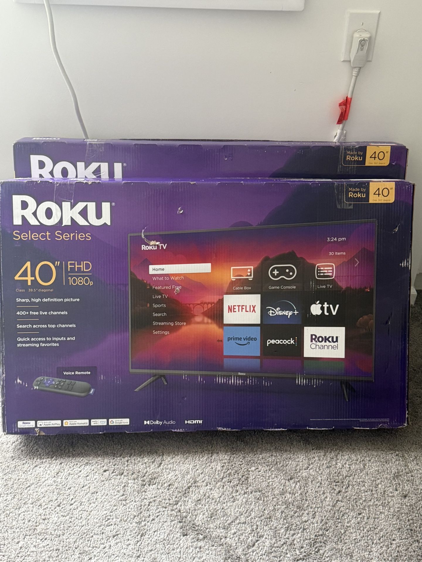 (2) 40inch Roku smart TV’s