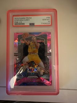 2019 panini prizm Stephen curry pink ice PSA 10