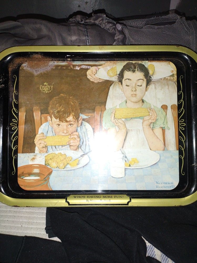 Norman Rock Well Vintage TV Tray