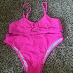 pink shein swimsuit 