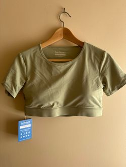 SunSmart UPF Crop Top / Swim Top – Sage Green (NWT)