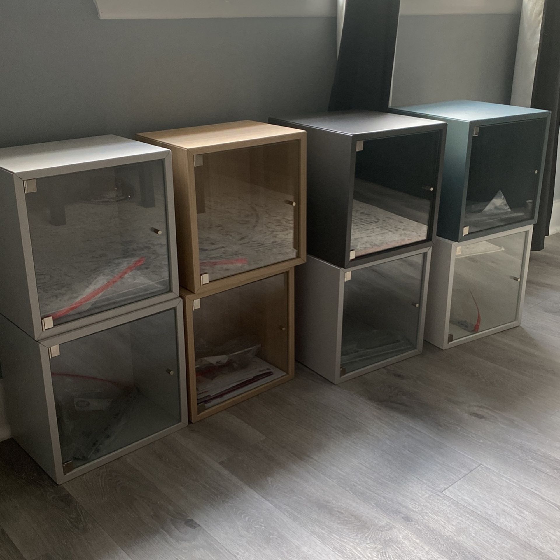 IKEA Wall Storage Cabinets With Glass Doors