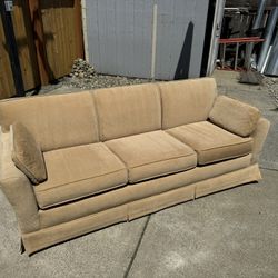 Corduroy Vintage MCM Couch/ Pull Out Bed