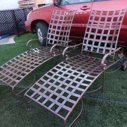 Original O W Lee Classic Long Chairs
