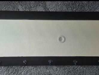 Black rectangular hook mirror