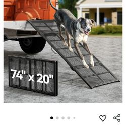 74'' L & 20'' W Portable Dog Ramp for Car - Extra Wide Lightweight Pet Dog Ramps for Medium & Large Dogs with Non-Slip Rug Surface, Up to 400LBS, Large Dog Steps 74'' L & 20'' W Portable Dog Ramp for Car - Extra Wide Lightweight Pet Dog Ramps for Medium & Large Dogs with Non-Slip Rug Surface, Up to 400LBS, Large Dog Steps