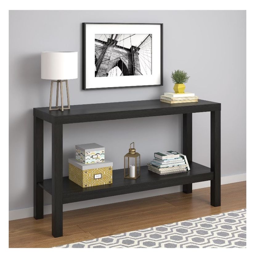 Mainstays Parsons Console Table, Multiple Colors Available - blackoak