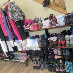 Snow /winter jackets , pants - bib -gloves boots  kids size  start $20 and up 