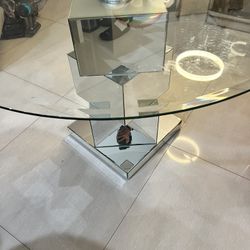 Glass Mirrored Table - 48”