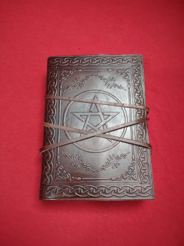 Handmade Leather Journal w/ Pentacle