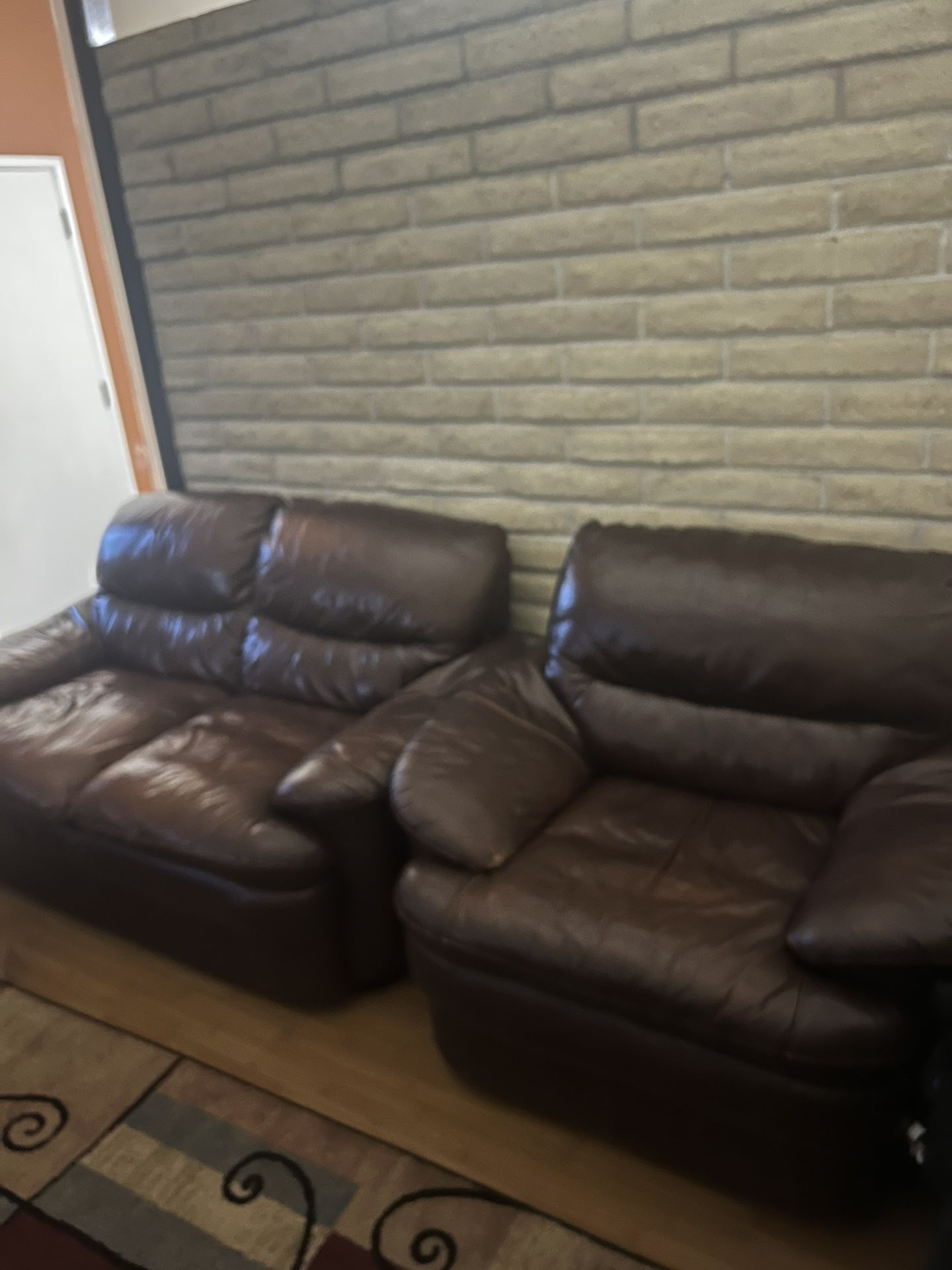 Couch Set Leather 