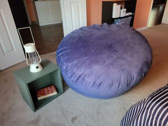 XLarge bean bag. Table and lantern