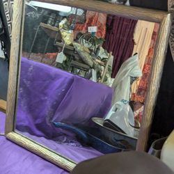 Gold Metal Frame Mirror 