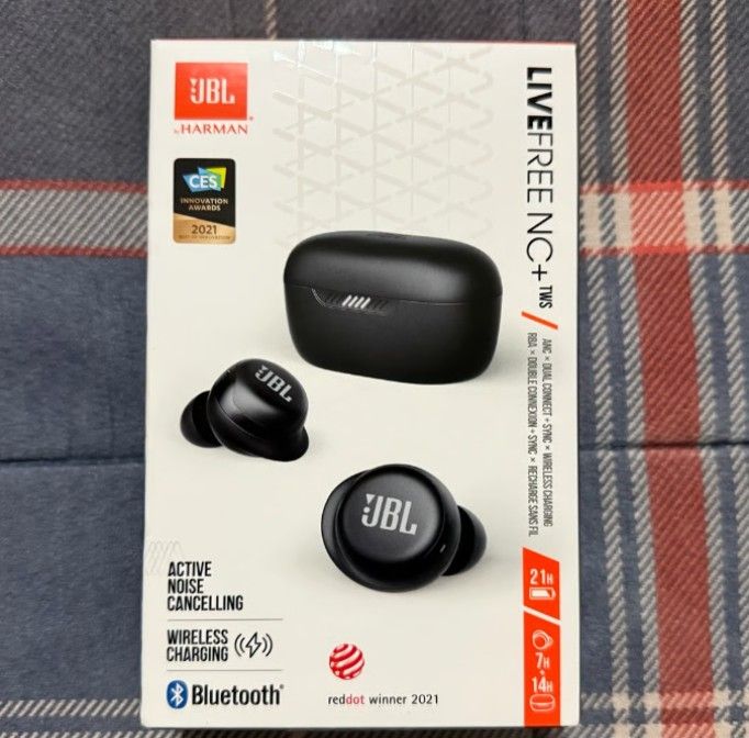 “BRAND-NEW” JBL Harman Live Free NC+ Wireless Noise Cancelling Earbuds (Black)