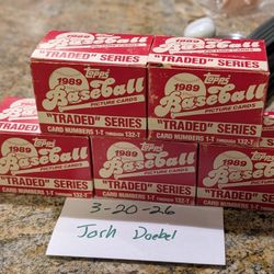 1989 Topps Traded Complete Sets (5) MLB