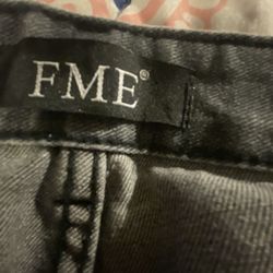 Women's jeans,l/ size small/ dark colored/ brand is FME