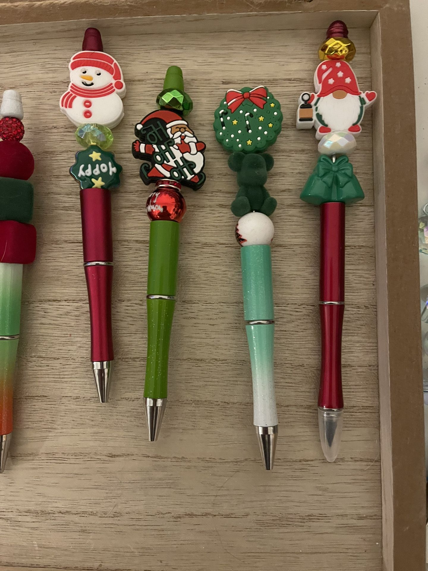 Christmas Beaded Pens