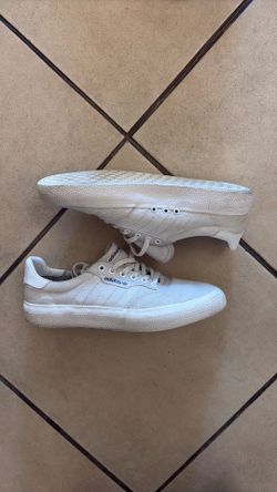 White Adidas Low-Top Canvas Sneakers