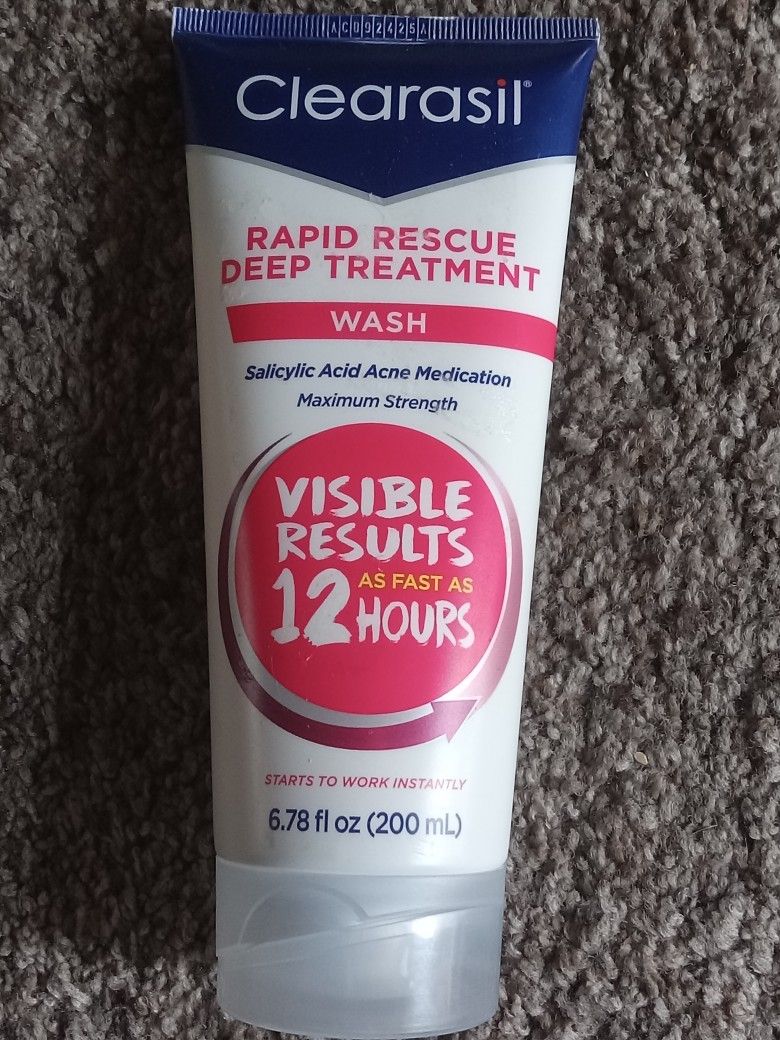 Clearasil Rapid Rescue Deep Treatment Wash,12hours 6.78fl Oz New