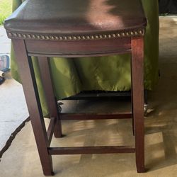 Faux Leather Stool