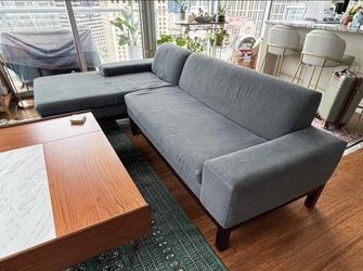 West Elm Dark Gray Lorimer L-Shape Sectional Sofa 