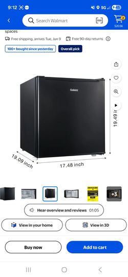 1.7 cu ft Mini Fridge NIB